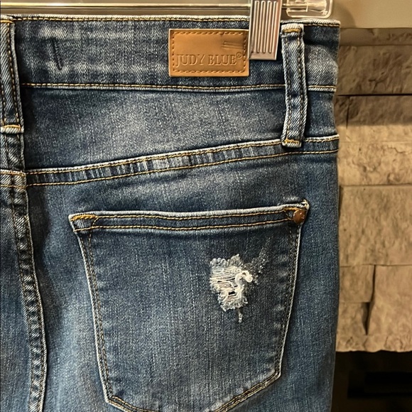 Judy Blue Blue Distressed Skinny Jeans size 28 - Picture 12 of 15